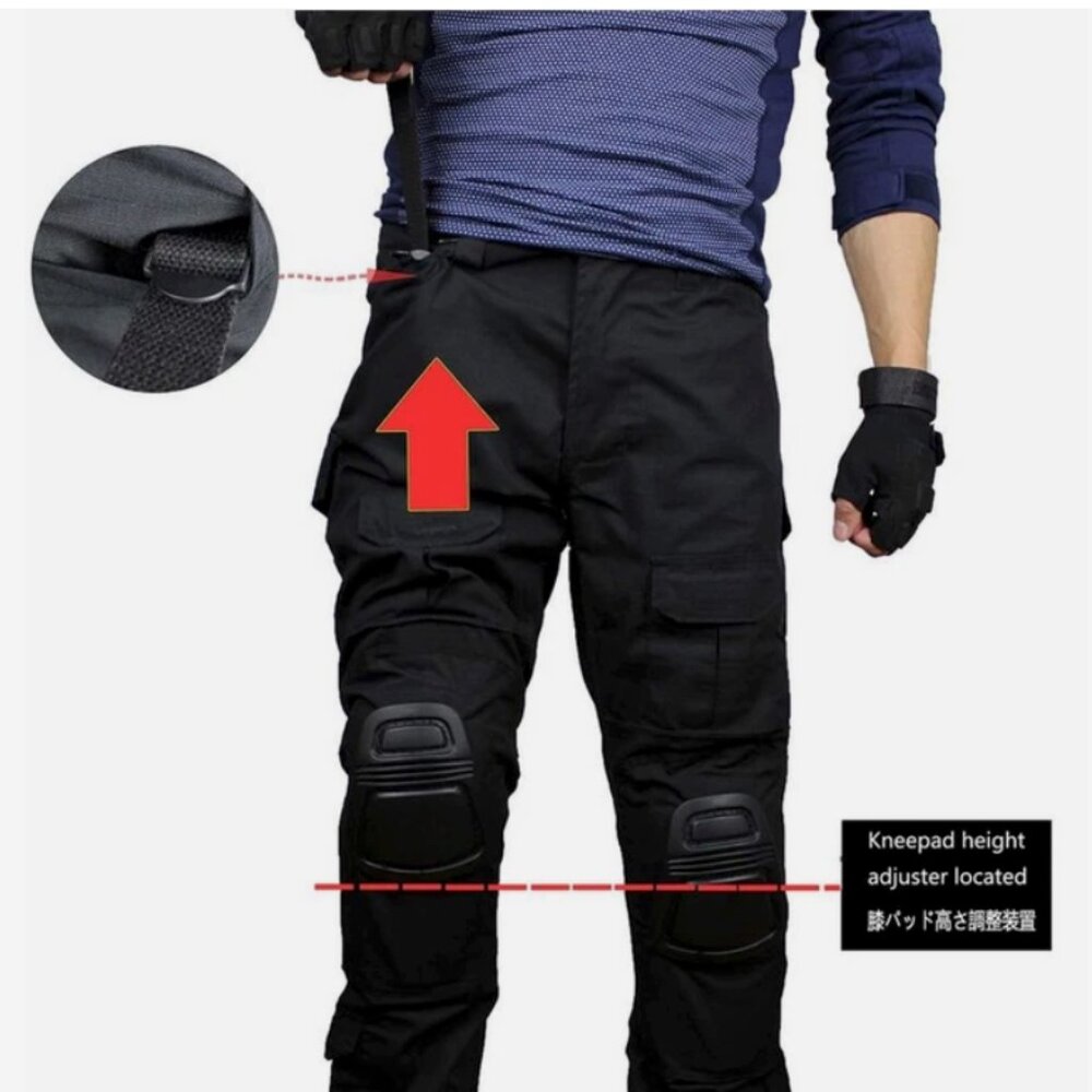 Airsoft Black Tactical Pants NWT 36 US 34x31 - Picture 3 of 8